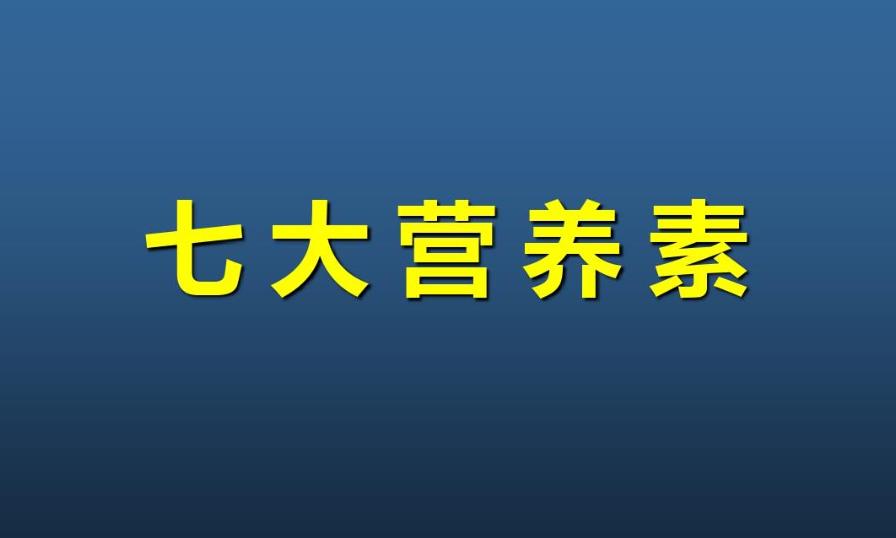 7大营养素是指哪些营养素?